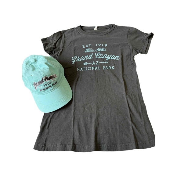 Tultex Grand Canyon AZ Graphic Tee & Baseball Cap Casual Set Apparel Set Large - Picture 7 of 8